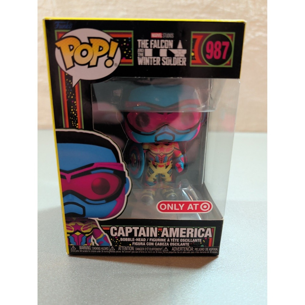 Funko Pop Marvel Captain America #987 Black Light‎ Target Exclusive